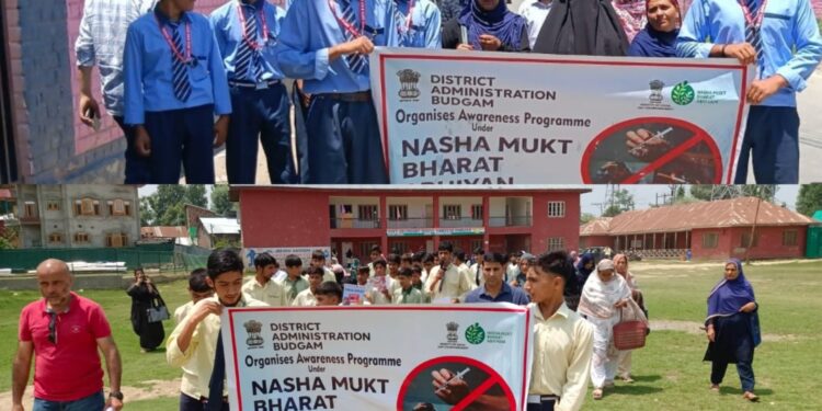 Nash Mukt Abhiyan: Budgam schools host IEC campaigns to raise awareness against drug abuse