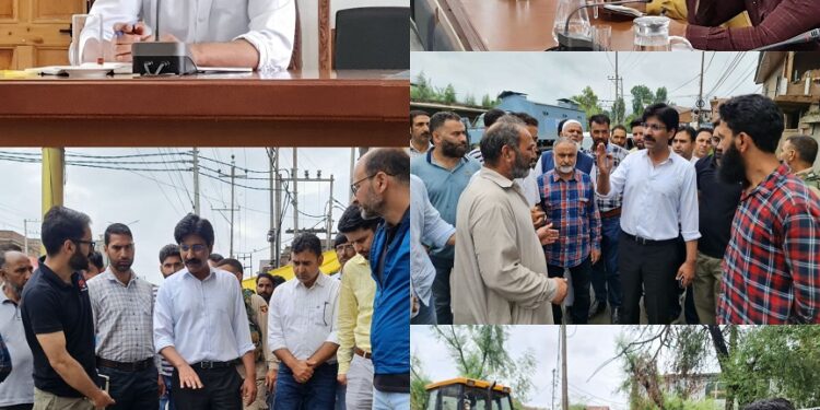 DC reviews drainage system in Anantnag town; conducts field visit
