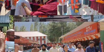 Directorate of Rural Sanitation accords traditional welcome to SANJY pilgrims at Nunwan, Baltal
