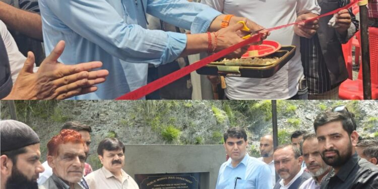 MLA Ramban lays foundation stone of Kilaseri to Dayargali Road via Dugga