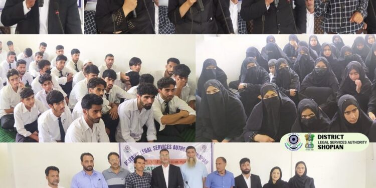 DLSA Shopian organizes awareness programme on LSUM at GHSS- Kanjiullar