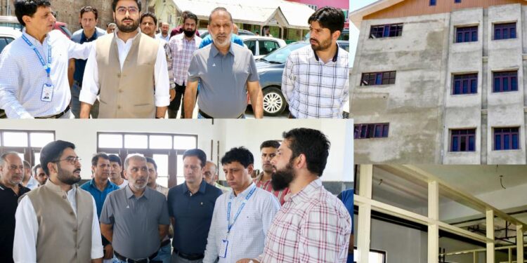 DC Srinagar reviews construction progress on Additional Block of JLNM Hospital