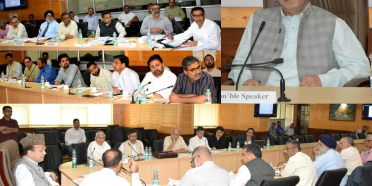 Speaker chairs High Level Apex Committee meet at Srinagar, reviews NeVA implementation