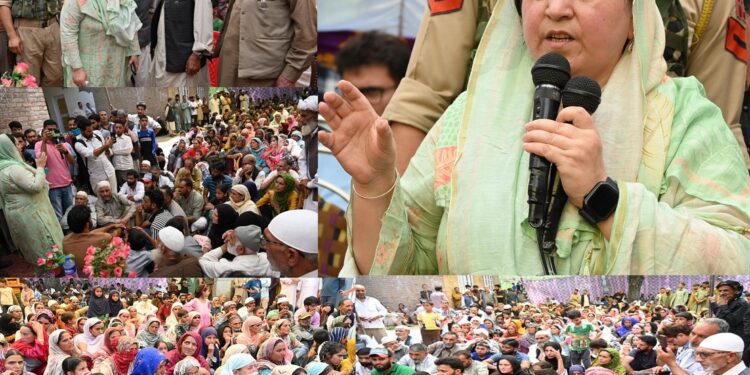 Sakeena Itoo visits Nadimarg area of Kulgam