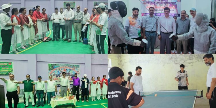 Inter-zonal district level U/14 and U/17 tournament held at Indoor Sports Stadium Doda