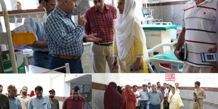 DC Bandipora pays surprise visit to District Hospital; review functioning, patient care