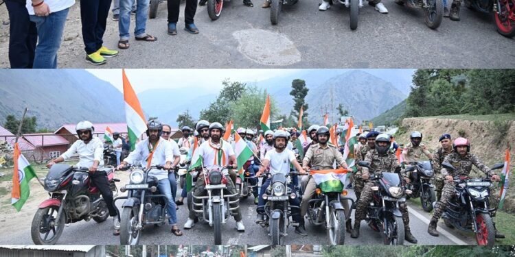 Mega Tiranga Bike Rally organised in Kishtwar