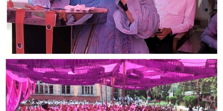 Sakeena Itoo visits Dina Nath Rafiq Memorial Govt Girls Model HSS, reviews functioning