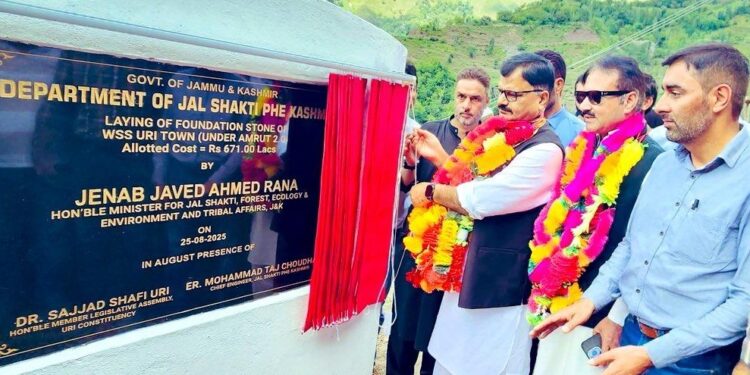 Rana lays foundation stones for Flood Protection Works, Water Supply Scheme in Uri