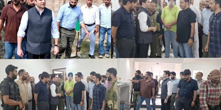 DC Kulgam visits Adpora, reviews progress on the under-construction modern slaughterhouse (Abattoir)