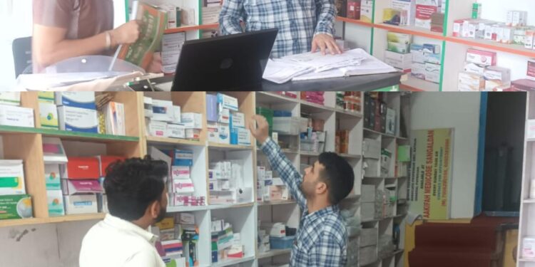 Drug Control Officer inspects Medical Shops in Sangaldan