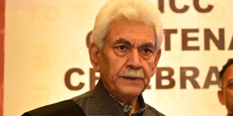 Lieutenant Governor interacts with the members of Indian Chamber of Commerce (ICC) in Srinagar