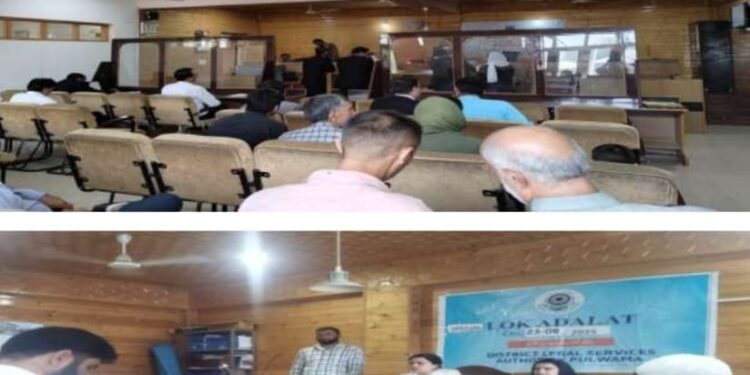 Special Lok-Adalat for MACT, Matrimonial, Traffic Challans & other civil cases held at Pulwama