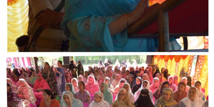Sakeena Itoo distributes motorized Tricycles among specially abled persons at Poonch