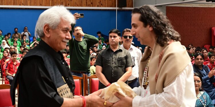 Lieutenant Governor participates in the classical music festival at Delhi Public School, Srinagar