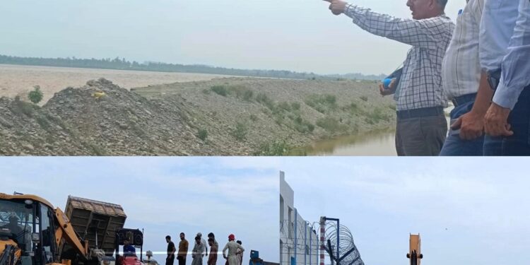 DC Kathua reviews flood situation in River Ravi, Lakhanpur and Bhagthali Industrial Estate