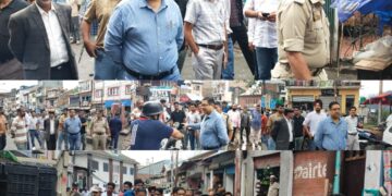 Bhaderwah Admin conducts market inspection, issues public advisory amid heavy rainfall