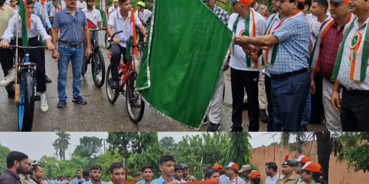 DC Kathua flags off mega cycle rally under Har Ghar Tiranga campaign