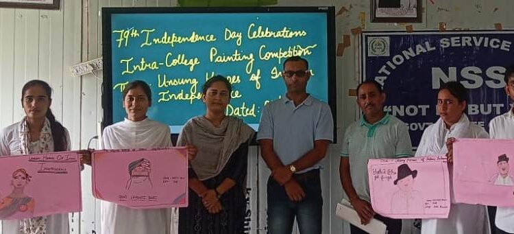GDC Ramkote organises intra-college National Anthem singing and painting competition