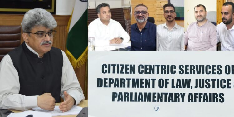 Law Department unveils first of its kind “Citizen Centric Services” initiative to boost legal access in J&K