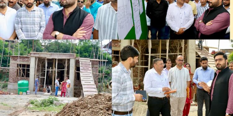 DC Srinagar inspects progress on new Rev. Complex at tehsil Panthachowk, Migrant Transit Accom. Zewan