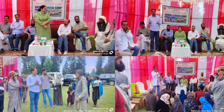 KVK Shopian organises Animal Clinical Camp at Cooler Meadows, Keller