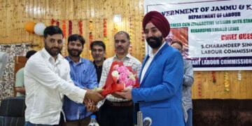 Labour Commissioner interacts with stakeholders at Kupwara, distributes welfare cheques to workers