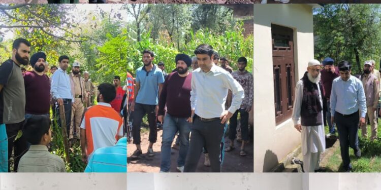 SDM Gool visits flood affected area