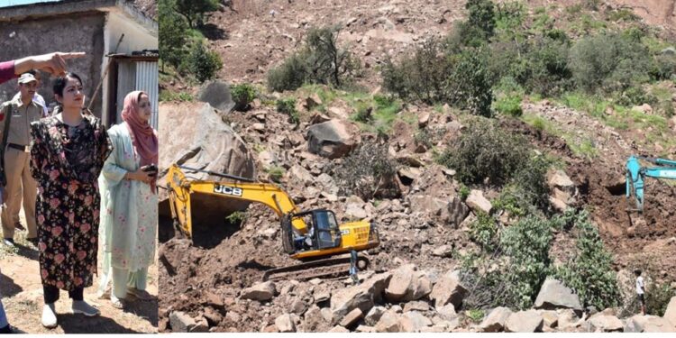Div Com Jammu reviews restoration works on NH-44 at Thard in Udhampur