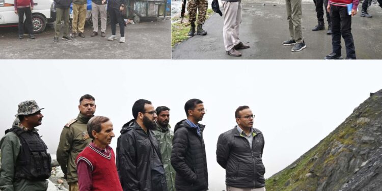 DC Shopian inspects Mughal Road restoration works