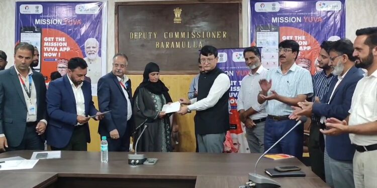 Sewa Parv: DC Baramulla hands-over sanction letters under Mission Yuva