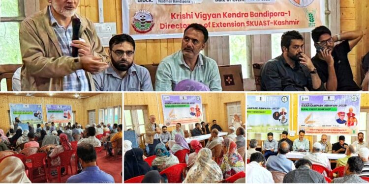 KVK Bandipora-1 organises awareness programme under Kisan Sampark Abhiyan-JKCIP at Nadihal Panchayat