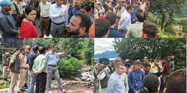 DC Ramban leads loss assessment, relief measures in landslides hit Sana Village