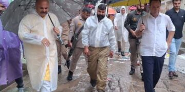 LoP Sunil Sharma tours flood hit areas of Jammu city, assures immediate relief