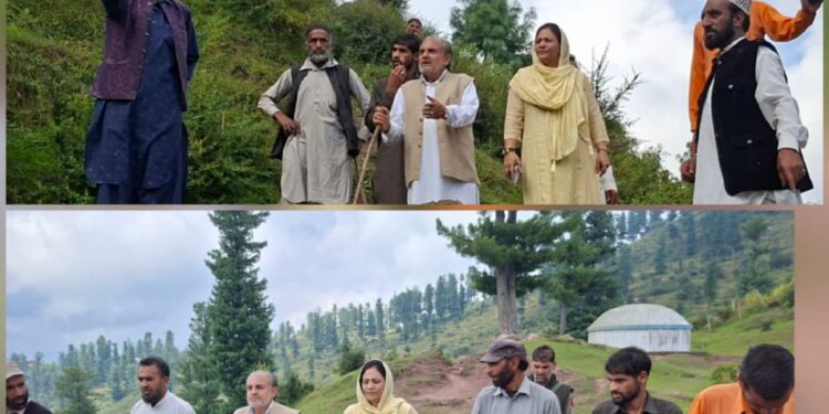 Chairperson DDC Ramban visits Mahakund, assesses damages due to heavy rainfall