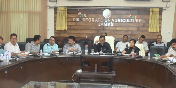 Director Agriculture reviews district wise progress of development schemes in Jammu Division