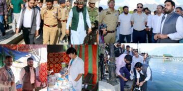 DC Srinagar along with SSP Srinagar takes stock of facilities & arrangements at Dargah Hazratbal for Eid-e-Milad(SAW)