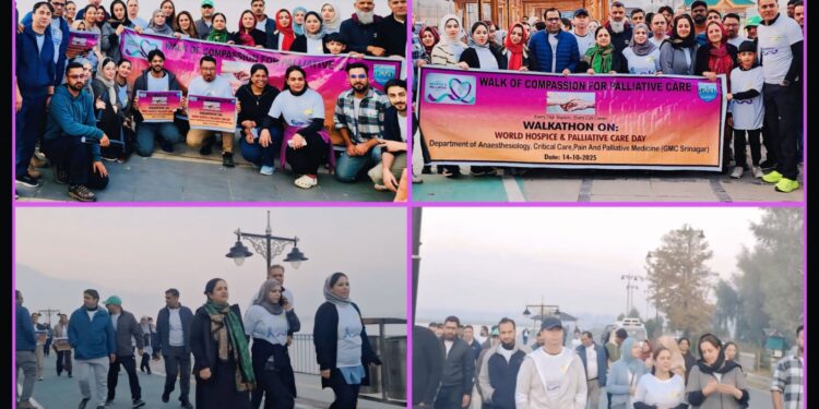GMC Srinagar organizes Walkathon to Promote Palliative Care Awareness
