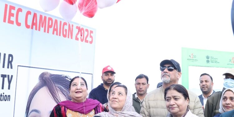 Sakeena Itoo flags off Red Run 2025 on HIV/AIDS awareness at Srinagar