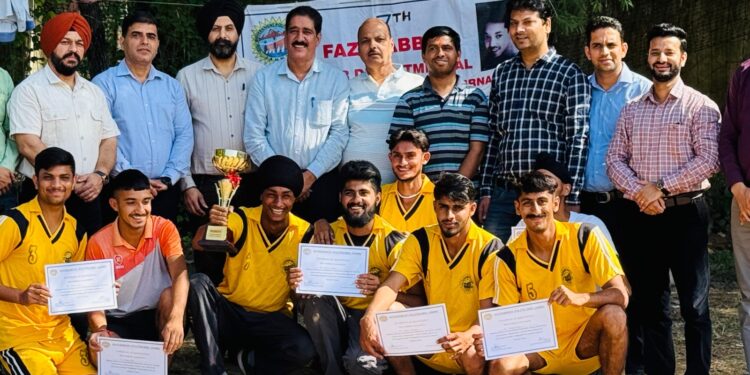7th Faizal Abbas Memorial Volleyball Tournament concludes at Government Polytechnic Jammu