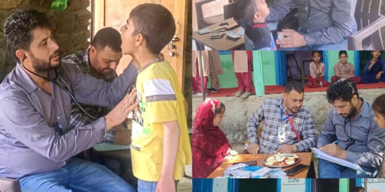 RBSK Health Screening Camp held for school, AWC children at village Hoja