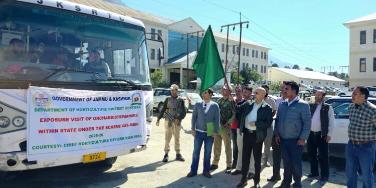 47 Kishtwar farmers leave for five day exposure visit to Kashmir valley