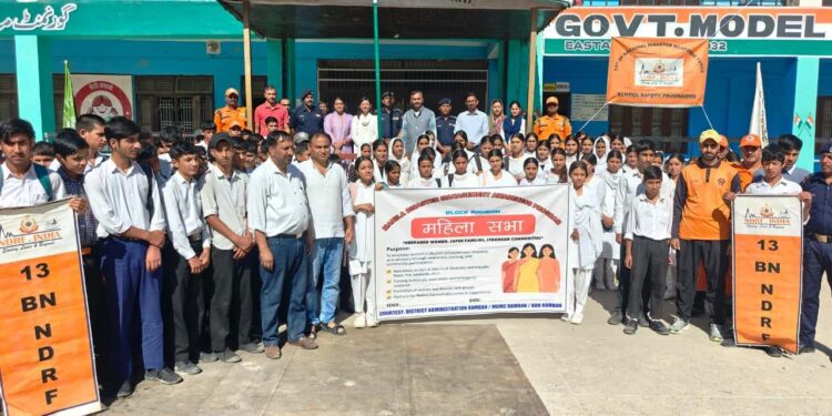 Ramban: Girls, Boys students acquainted about life-saving skills, disaster preparedness