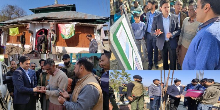 DC Kulgam visits Ziyarat Shareef Hazrat Noor Shah Wali Bagdadi (RA) at Kund, reviews ongoing works,
