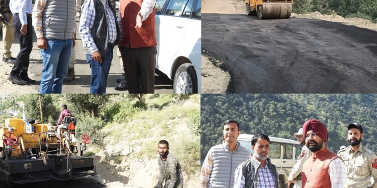 DDC Doda inspects pace of blacktopping work on Mohalla Road