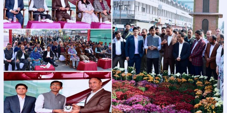 Div Com inaugurates 3rd Chrysanthemum Show at Lal Chowk Srinagar