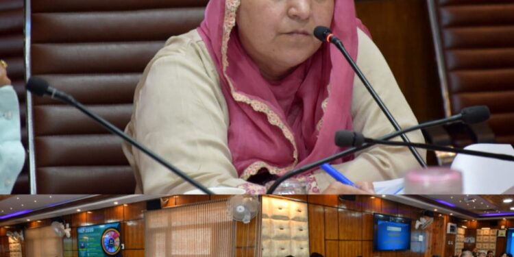 Sakeena Itoo reviews performance, functioning, progress of School, Higher Education Deptts.