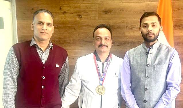 Director Information felicitates Gagan Jamwal on clinching Gold medal