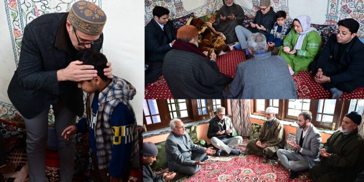 CM Omar Abdullah visits families of Nowgam Blast victims in Kulgam, Tral