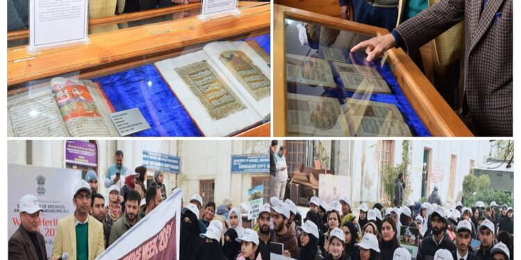 Div Com Kashmir Inaugurates World Heritage Week Exhibition, Flags off Heritage Walk in Srinagar